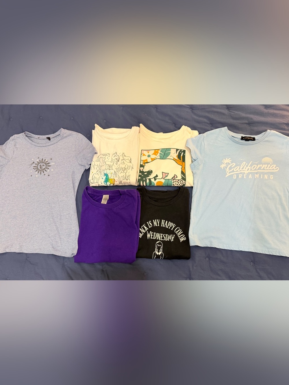 Girls Tee Bundle of 6 t-shirts multiple brands & colors all size 10/12